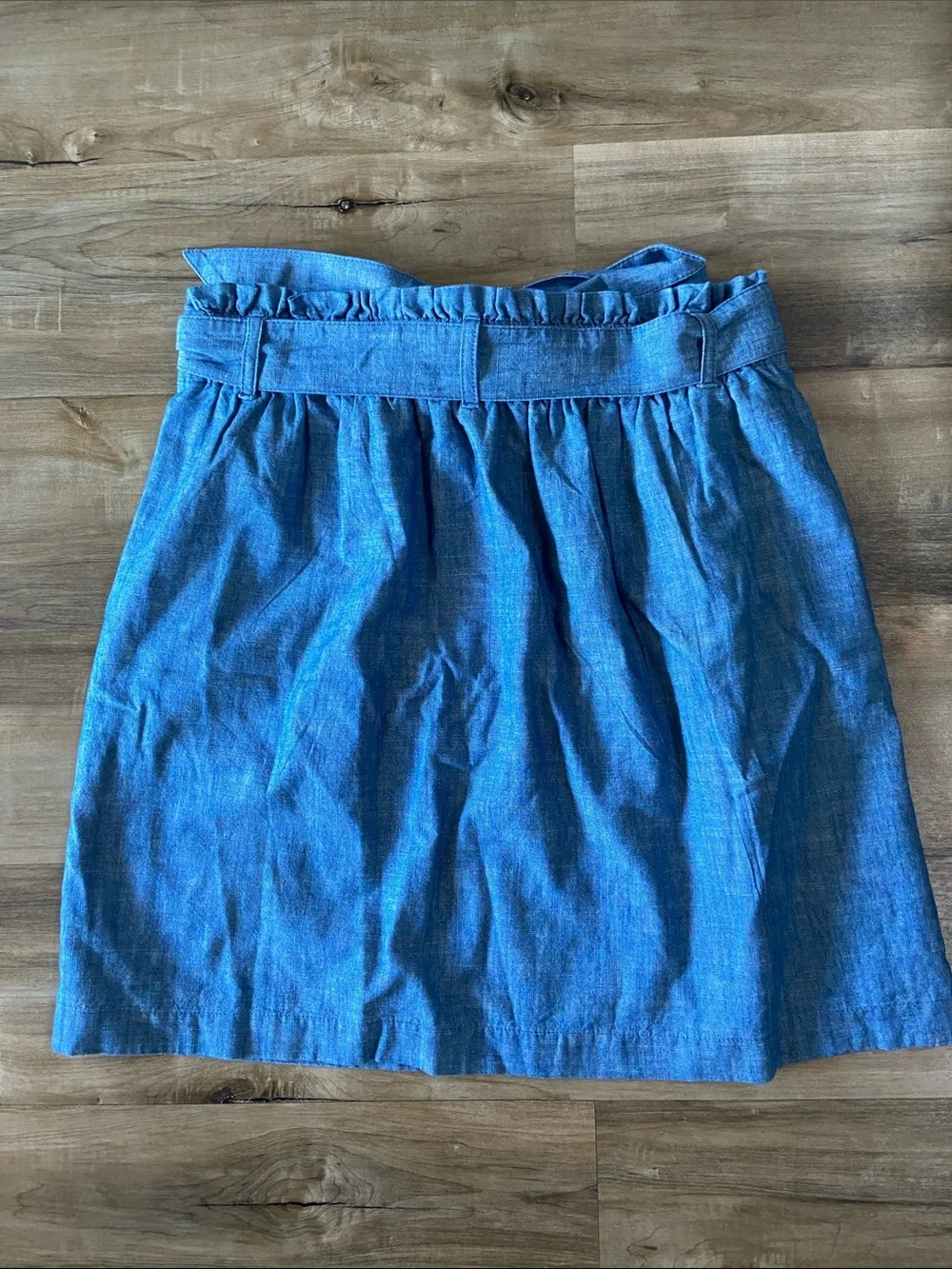 J. Crew Chambray Blue Paper Bag Skirt